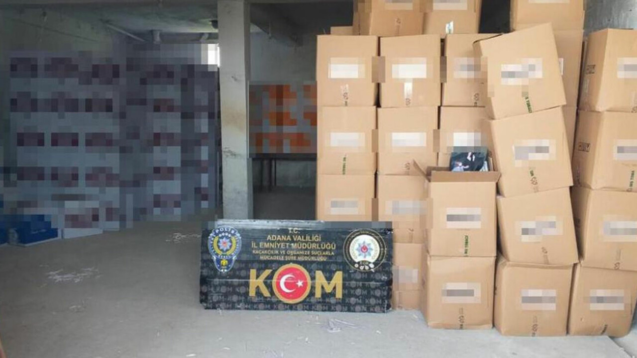 Adana&#039;da dev operasyon: 60 milyon kaçak makaron ele geçirildi