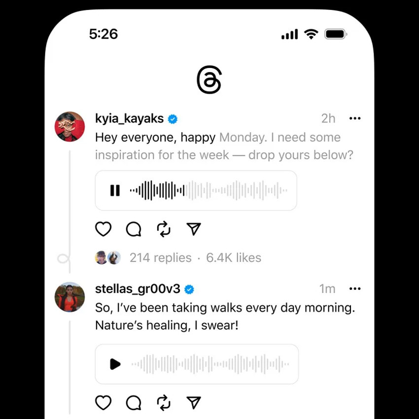 threads sesi metne dönüştürme özelliği