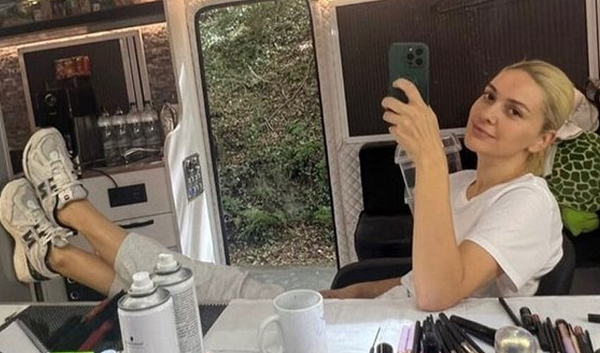 Oyunculuktan yakınan Bergüzar Korel lüks karavanını paylaşınca ortalık karıştı