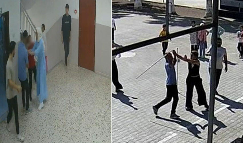 Kız kardeşini döverek okuldan almaya kalktı... Araya giren öğretmenleri darp etti Kız kardeşini döverek okuldan almaya kalktı... Araya giren öğretmenleri darp etti