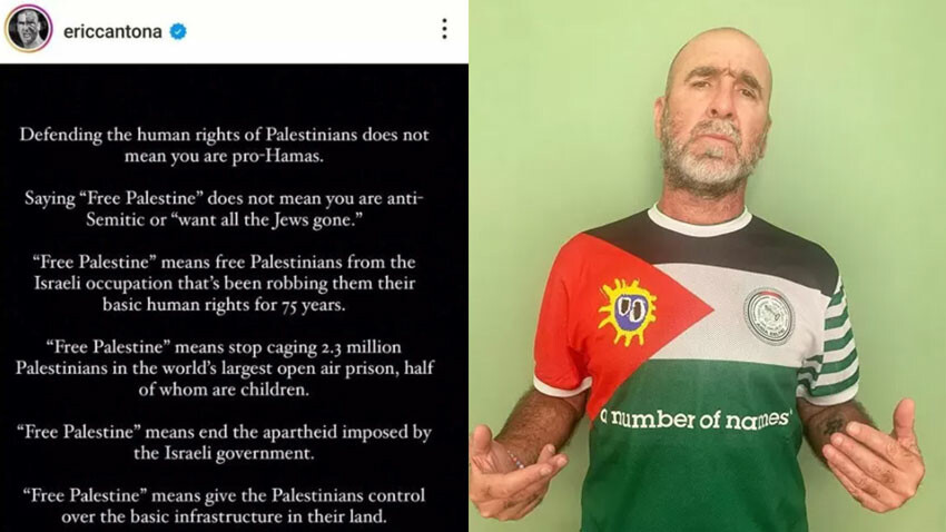 Eric Cantona: Filistinlilerin insan haklarını savunmak Hamas yanlısı olduğunuz anlamına gelmez Eric Cantona: Filistinlilerin insan haklarını savunmak Hamas yanlısı olduğunuz anlamına gelmez
