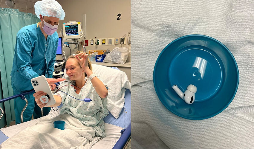 AirPods 9 saat boyunca bir kadının midesinde kaldı! Cihazın son hali herkesi şaşırttı! AirPods Pro yutan kadın