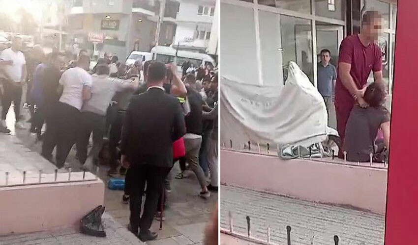 Eski eşini defalarca bıçakladı! Vatandaşlar meydan dayağı attı Eski eşini defalarca bıçakladı! Vatandaşlar meydan dayağı attı