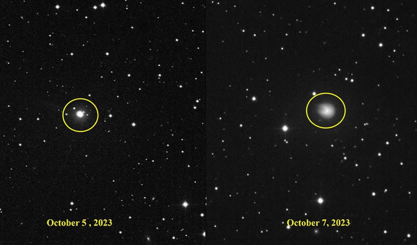 Dünya'ya doğru yaklaşan şehir büyüklüğündeki kuyruklu yıldızın 'boynuzları' çıktı kuyruklu yıldız