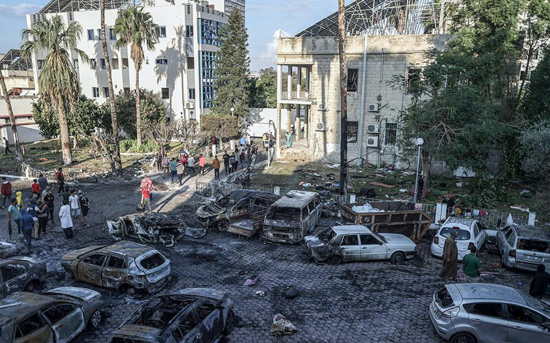 İran Cumhurbaşkanı Reisi: Gazze'deki hastane saldırısının failleri ve destekçileri yargılanmalı Gazze'deki Al Ahli Baptist Hastanesi (AA)