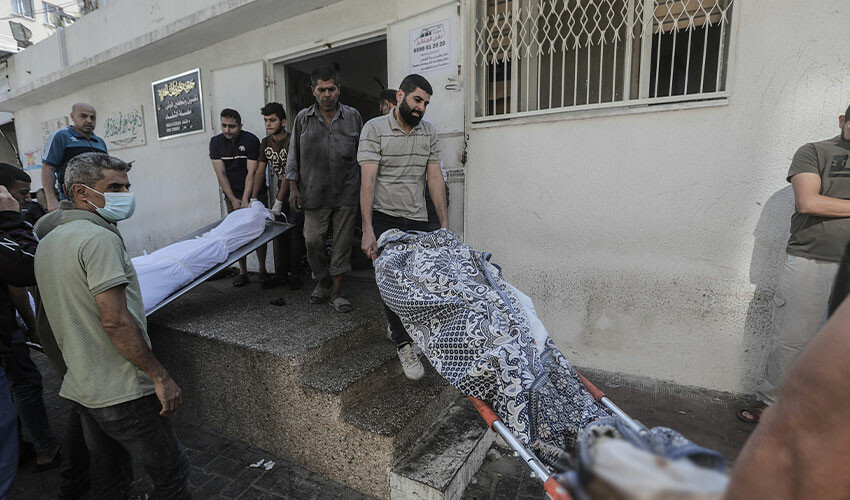 Gazze'de acı görüntüler! El Şifa Hastanesi'nin önü cenazelerle doldu