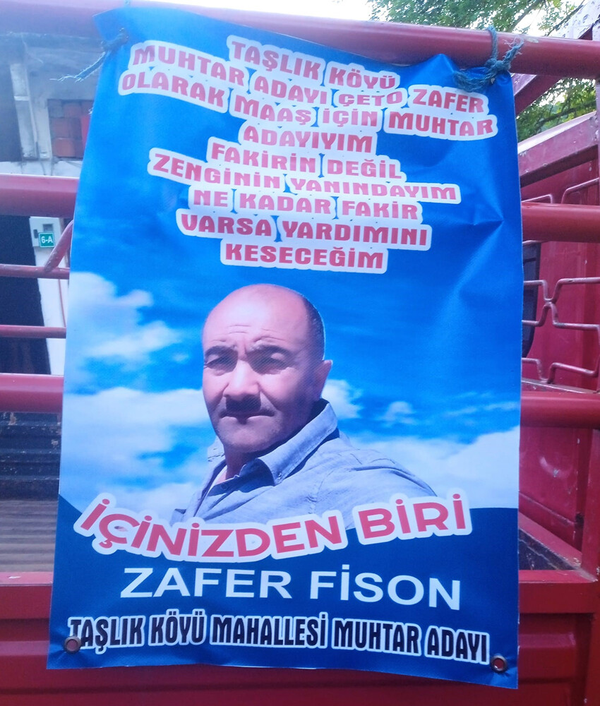 Muhtar adayından bir garip vaat: Seçim pankartına tepkiler gelince kendini böyle savundu Muhtar adayından bir garip seçim pankartı