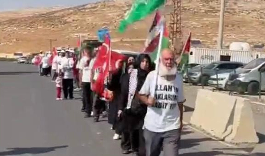 Filistin yürüyüş kafilesi, Suriye sınırına ulaştı Filistin yürüyüş kafilesi, Suriye sınırına ulaştı