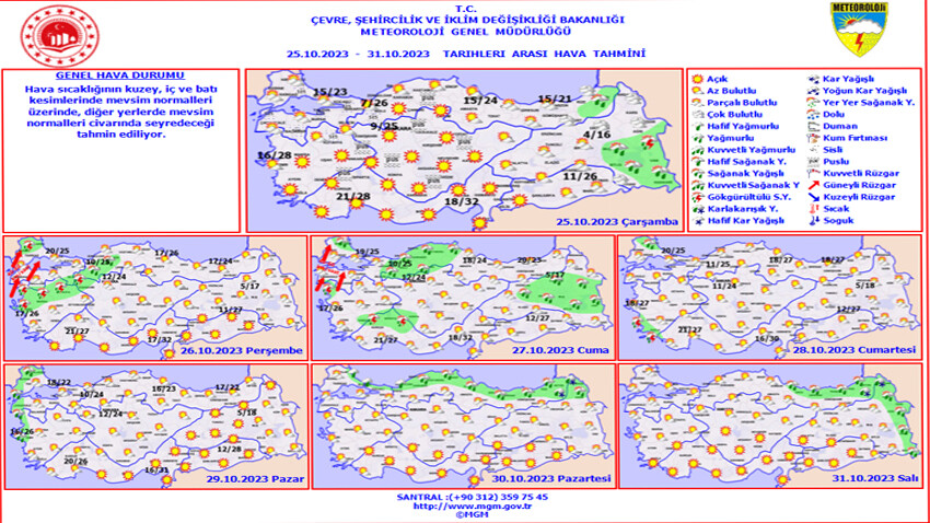 Meteoroloji il il açıkladı! 6 il için gök gürültülü sağanak uyarısı meteoroloji 5 günlük hava durumu