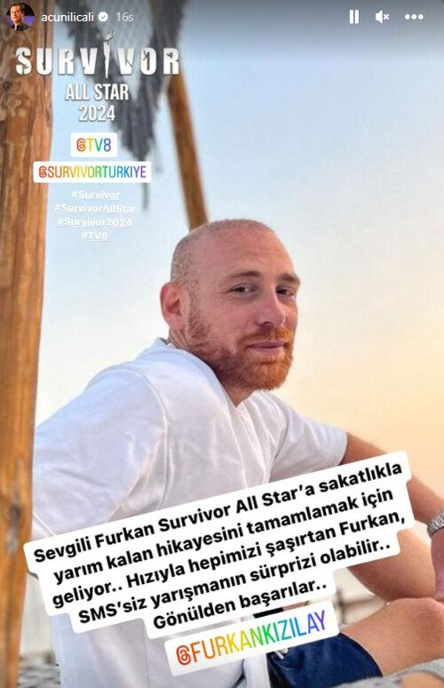 Survivor All Star 2024 ekibi genişliyor… Acun Ilıcalı yeni yarışmacıyı duyurdu Furkan Kızılay