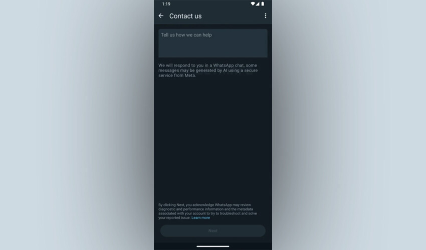 WhatsApp'a gelecek yeni yapay zeka özelliği! İlk görüntüler geldi WhatsApp yeni sohbet robotu