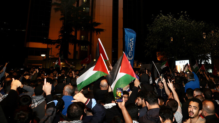 İsrail'in saldırıları Türkiye'de protesto edildi