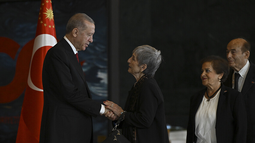 Külliye'de ‘100. yıl’ resepsiyonu: Cumhurbaşkanı Erdoğan tebrikleri tek tek kabul etti