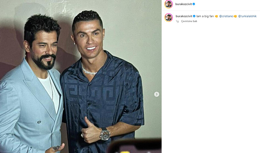 Burak Özçivit ile Ronaldo buluşması sosyal medyayı salladı, yapılan yorumlar herkesi güldürdü Burak Özçivit ile Ronaldo buluşması sosyal medyayı salladı, yapılan yorumlar herkesi güldürdü