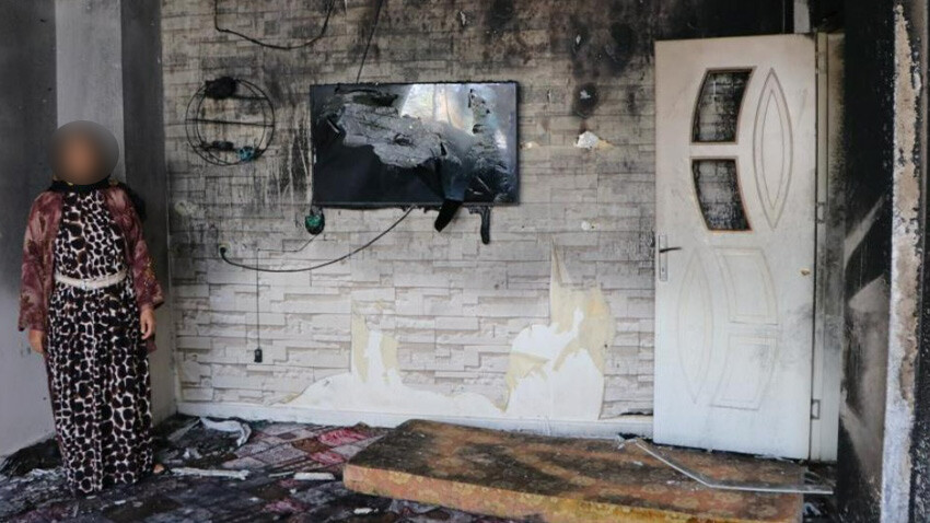 Adana- yangın- anne H.Ç