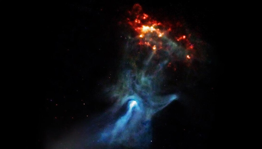 hayalet elin kemikleri yıldız görüntüsü