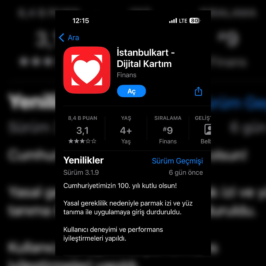 İstanbulkart Mobil uygulamasında ilginç karar! Parmak izi ve yüz tanıma ile giriş neden durduruldu? istanbulkart mobil yüz tanıma parmak iziyle giriş neden yok