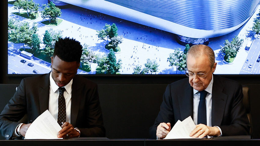 Brezilyalı yıldız Vinicius Jr. Real Madrid ile 3 yıllık yeni sözleşme imzaladı Brezilyalı yıldız Vinicius Jr. Real Madrid ile 3 yıllık yeni sözleşme imzaladı