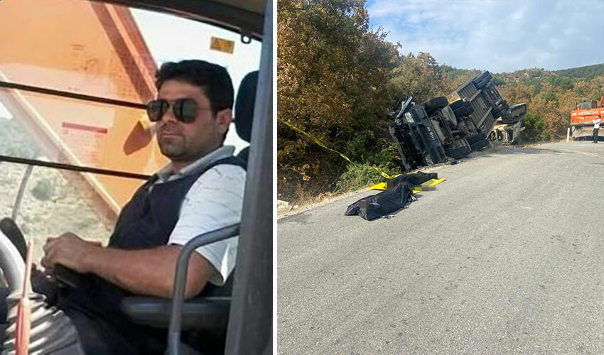 Çorum'da feci kaza! İş makinesi yüklü tır devrildi: 2 ölü Çorum'da feci kaza! İş makinesi yüklü tır devrildi: 2 ölü