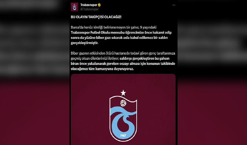 Bursaspor yüzüne biber gazı sıkılan Trabzonsporlu çocuğu evinde ziyaret etti Bursa'da korkunç olay: 9 yaşındaki çocuğa biber gazıyla saldırdı