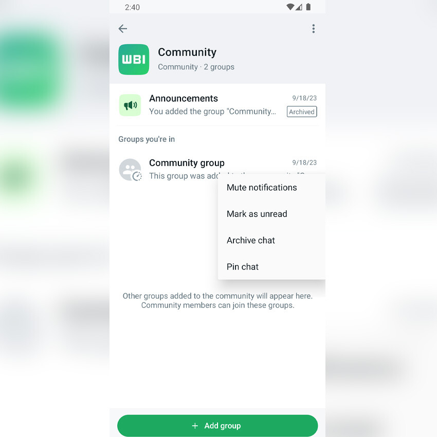 WhatsApp'tan yeni özellik bombardımanı whatsapp topluluk mesaj sabitleme
