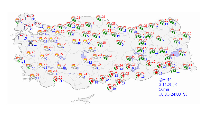 Meteoroloji’den 13 ile sarı kodlu uyarı! Çok kuvvetli sağanak geliyor, hafta sonu da etkili olacak Meteoroloji’den 13 ile sarı kodlu uyarı! Çok kuvvetli sağanak geliyor, hafta sonu da etkili olacak