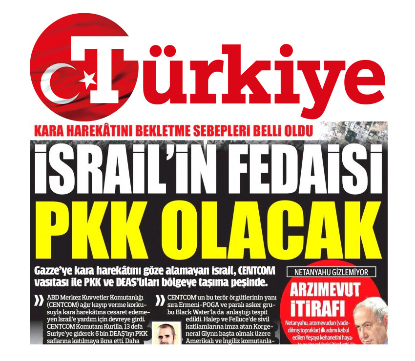 PKK ve Peşmerge İsrail safında PKK ve Peşmerge İsrail safında