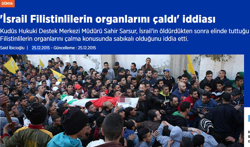 Sosyal medyada tartışma başlatan iddia: İsrail, Filistinlilerin organlarını ve derilerini mi çaldı? İsrail Filistinlilerin organlarını çaldı