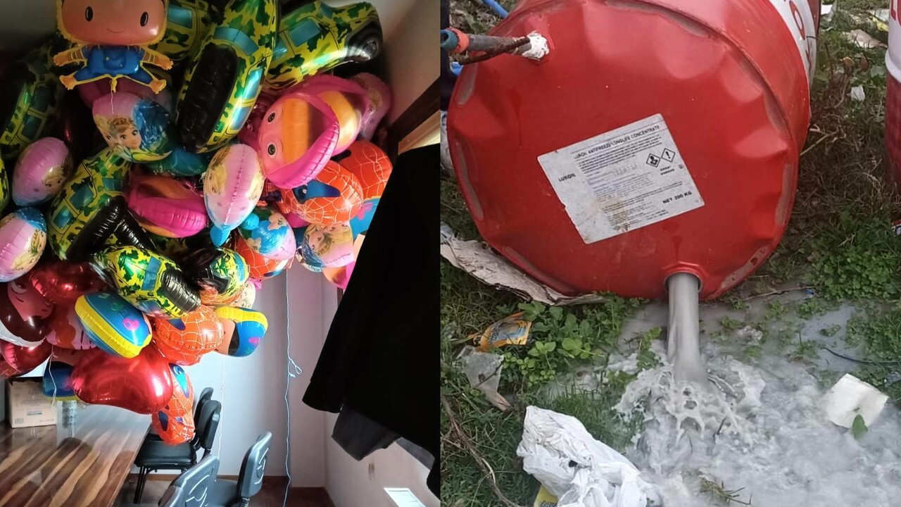Zabıta ekiplerini şoke eden manzara: Uçan balonlardan helyum değil, zehirli gaz çıktı! Zabıta ekiplerini şoke eden manzara: Uçan balonlardan helyum değil, zehirli gaz çıktı!
