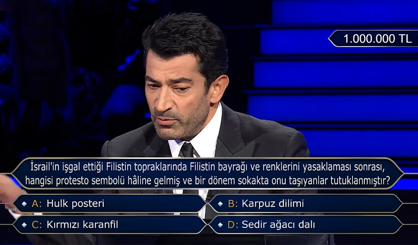 Kim Milyoner Olmak İster’de Filistin sorusu… Kenan İmirzalıoğlu’nun sözleri tüyleri diken diken etti Kim Milyoner Olmak İster’de Filistin sorusu… Kenan İmirzalıoğlu’nun sözleri tüyleri diken diken etti
