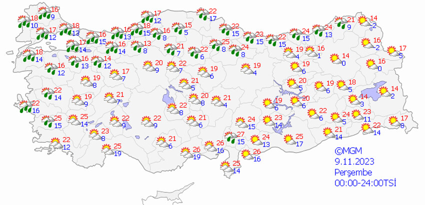 Meteoroloji'den 4 kente sarı kodlu uyarı! İstanbul dahil birçok kentte etkili olacak (9 Kasım 2023 hava durumu) Meteoroloji'den 4 kente sarı kodlu uyarı! İstanbul dahil birçok kentte etkili olacak (9 Kasım 2023 hava durumu)