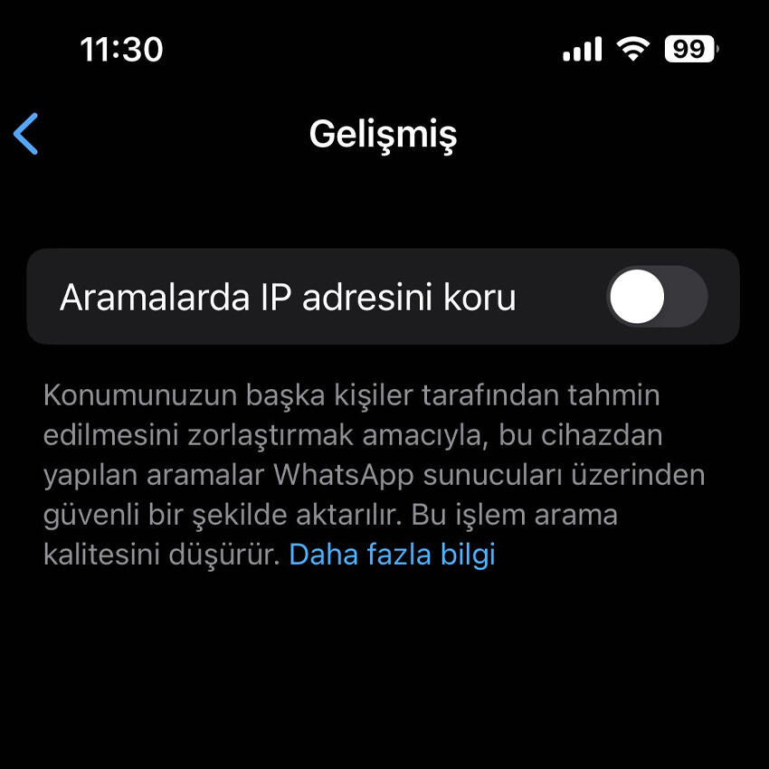 whatsapp IP adresi koruma 