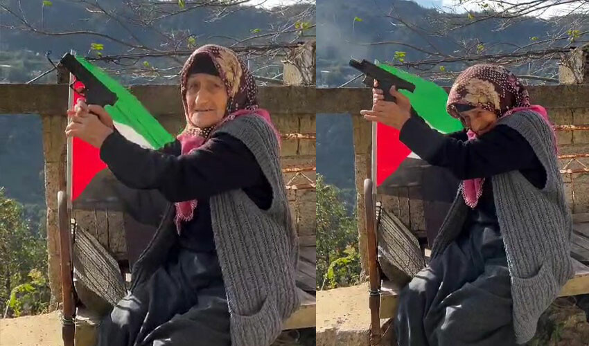 Ardeşenli Emine nine İsrail'e elindeki silahla kafa tuttu: Allah seni yok etsin