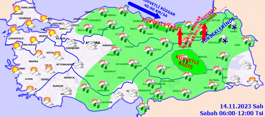 Kış kapıya dayandı, kar geliyor! Meteoroloji il il uyardı (14 Kasım 2023 hava durumu) Kış kapıya dayandı, kar geliyor! Meteoroloji il il uyardı (14 Kasım 2023 hava durumu)