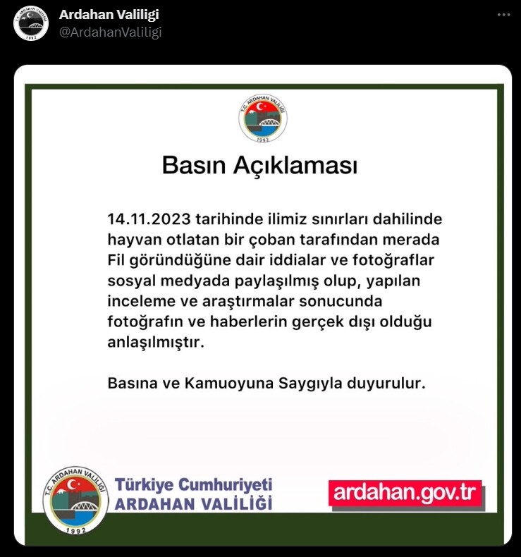Ardahan'daki fil bulundu mu? Ardahan'da fil görüldü iddiası doğru mu? Ardahan'daki fil bulundu mu? Ardahan'da fil görüldü iddiası doğru mu?