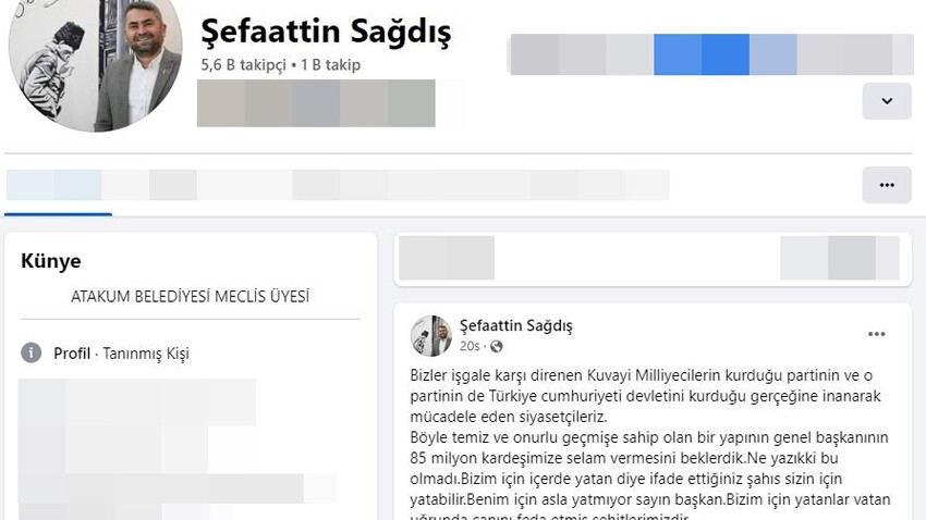 CHP’li meclis üyesi  Özgür Özel’in Selahattin Demirtaş’a selam yollaması nedeniyle partisinden istifa etti CHP’li meclis üyesi  Özgür Özel’in Selahattin Demirtaş’a selam yollaması nedeniyle partisinden istifa etti