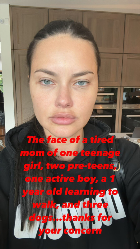 Adriana Lima estetik iddialarını makyajsız pozuyla yalanladı Adriana Lima estetik iddialarını makyajsız pozuyla yalanladı
