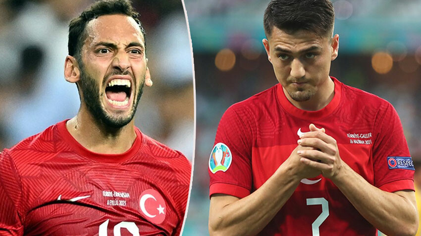 A Milli Takım'da 2 oyuncu kadrodan çıkarıldı! Almanya ve Galler maçında yoklar Hakan Çalhanoğlu Cengiz Ünder