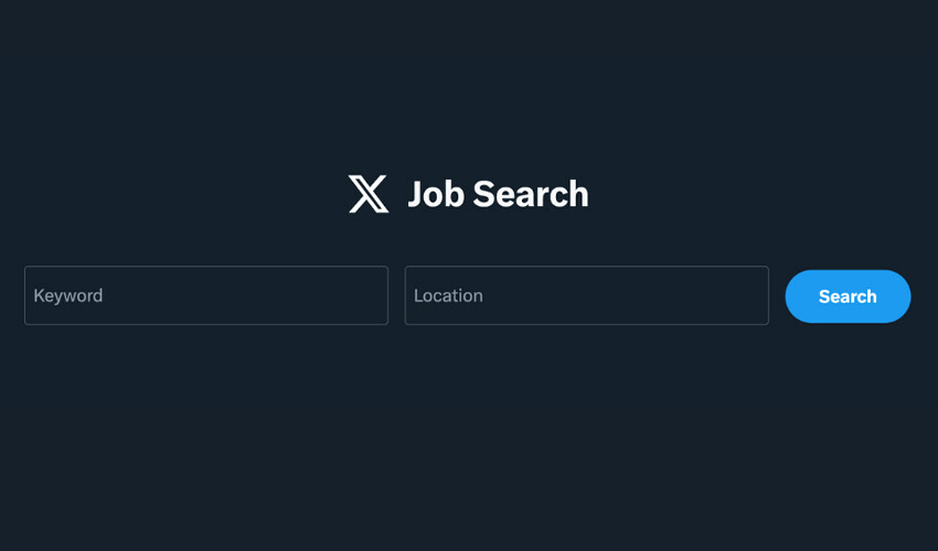X iş arama özelliği