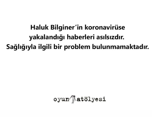 Koronavirüse yakalandığı iddialarına Haluk Bilginer cephesinden cevap