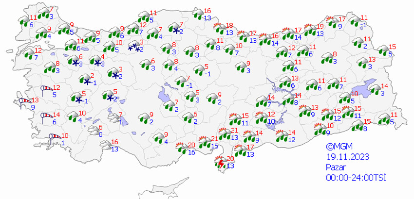 Meteoroloji'den 45 kente kar, fırtına ve sağanak uyarısı (19 Kasım 2023 hava durumu) Meteoroloji'den 45 kente kar, fırtına ve sağanak uyarısı (19 Kasım 2023 hava durumu)