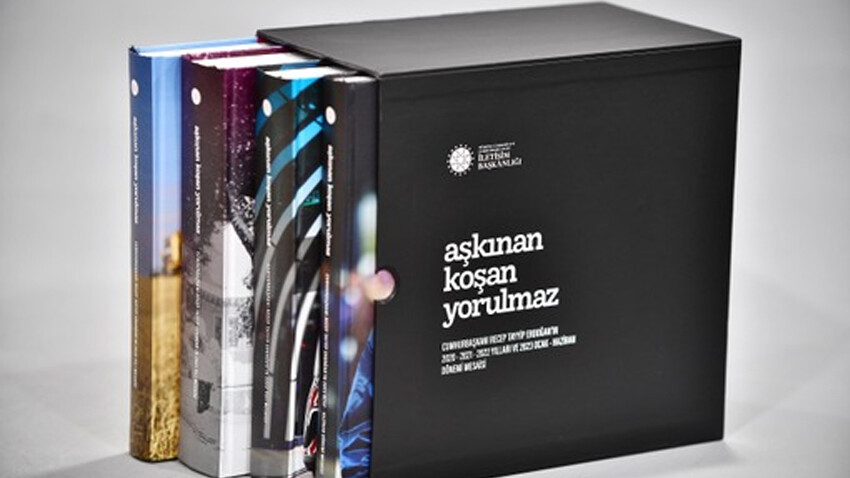 Cumhurbaşkanı Erdoğan'ın 2020-2023 yıllarındaki çalışmaları kitaplaştırıldı: Aşkınan Koşan Yorulmaz Cumhurbaşkanı Erdoğan'ın 2020-2023 yıllarındaki çalışmaları kitaplaştırıldı: Aşkınan Koşan Yorulmaz
