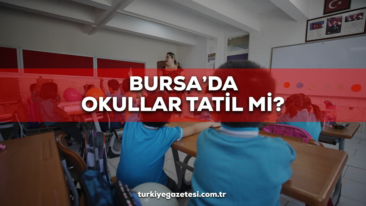 Bursa’da yarın okullar tatil mi? 29 Kasım Çarşamba Bursa’da okullar tatil mi, okul var mı yok mu?