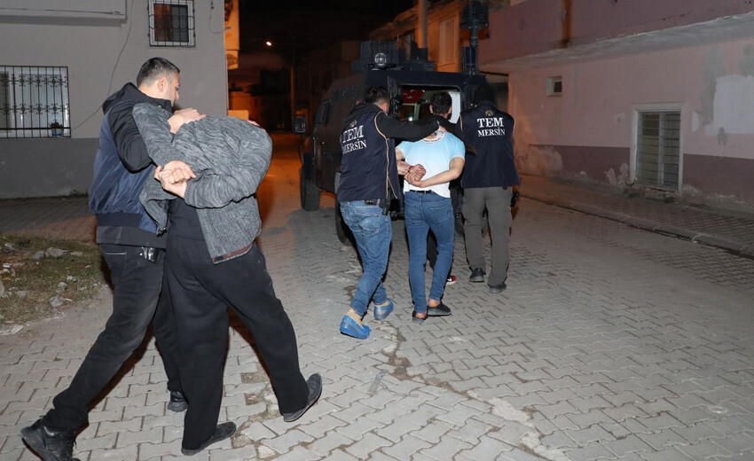 Mersin'de 150 polisle teröre şafak operasyonu! Çok sayıda gözaltı