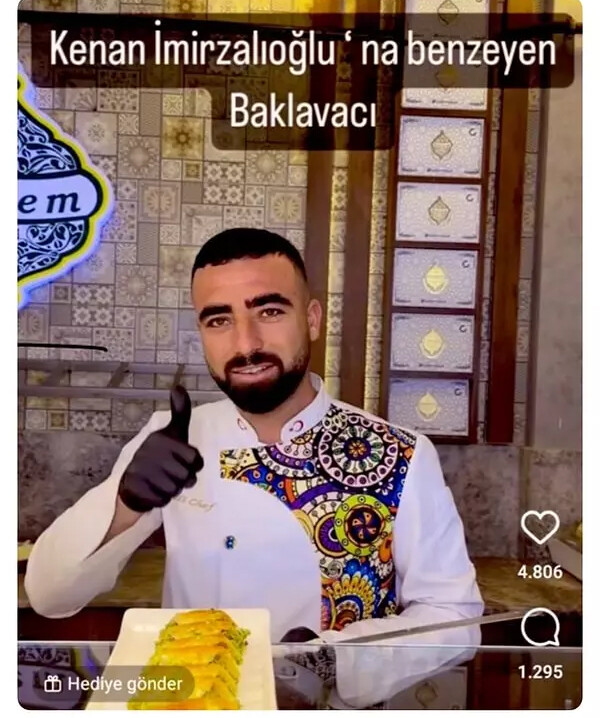 Kenan İmirzalıoğlu’na benzediği iddiasıyla dillere düşen baklavacıya yorum yağdı Kenan İmirzalıoğlu’na benzediği iddiasıyla dillere düşen baklavacıya yorum yağdı