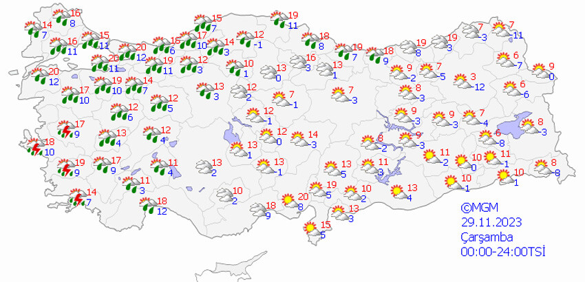 İstanbul dahil 23 kentte alarm! Gök gürültülü sağanak ve fırtına kuvvetli geliyor (29 Kasım 2023 hava durumu)