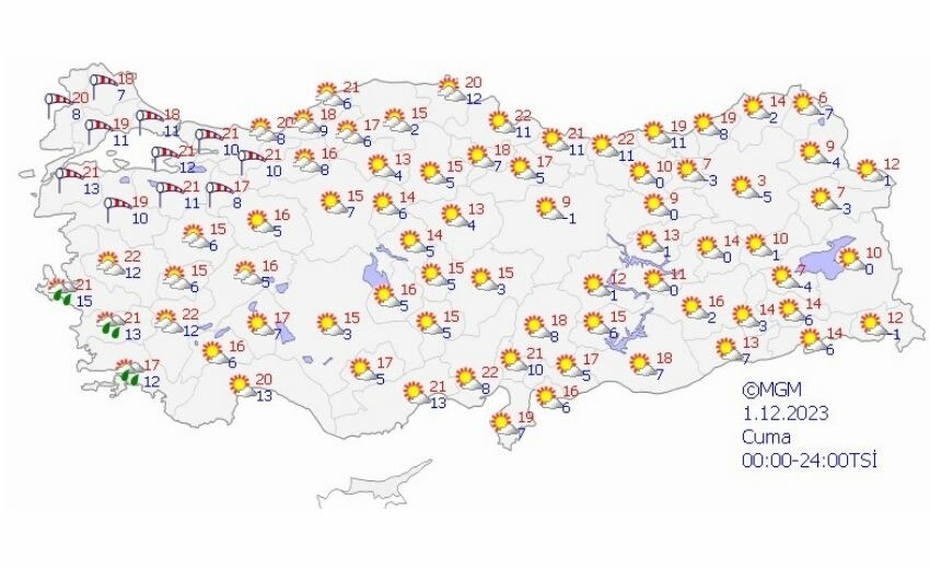 Cuma günü yağmur var mı? 1 Aralık hava durumu nasıl olacak, yağmur yağacak mı? Cuma günü yağmur var mı? 1 Aralık hava durumu nasıl olacak, yağmur yağacak mı?