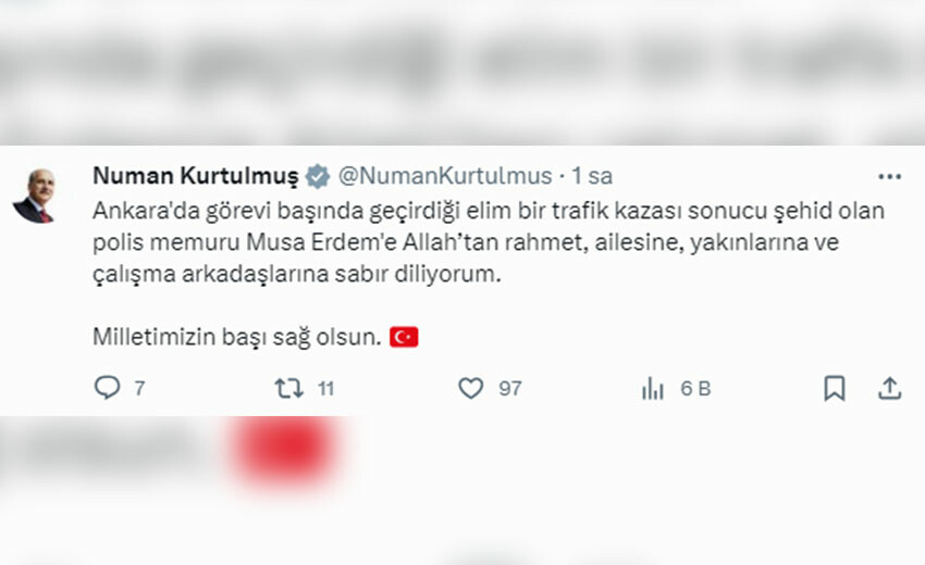 TBMM Başkanı Kurtulmuş'tan şehit Erdem için başsağlığı paylaşımı TBMM Başkanı Kurtulmuş'tan şehit Erdem için başsağlığı paylaşımı