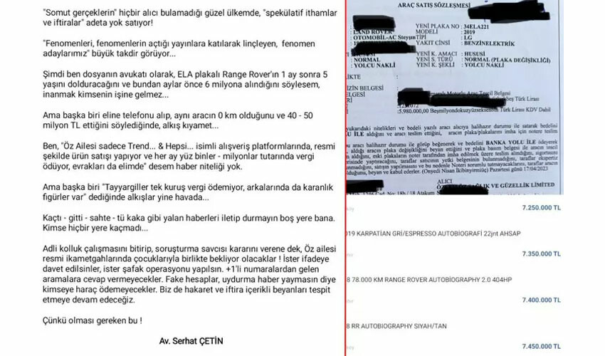 Mal varlıklarına el konulan fenomenler kaçtı mı? Öz çiftinin avukatından açıklama geldi Mal varlıklarına el konulan fenomenler kaçtı mı? Öz çiftinin avukatından açıklama geldi