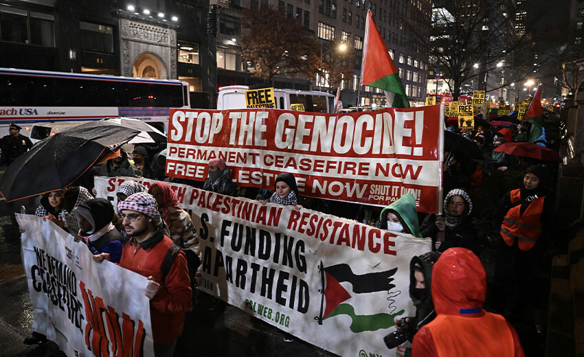 New York ve Washington'da İsrail protestosu! Ölüm temalı gösteri yaptılar